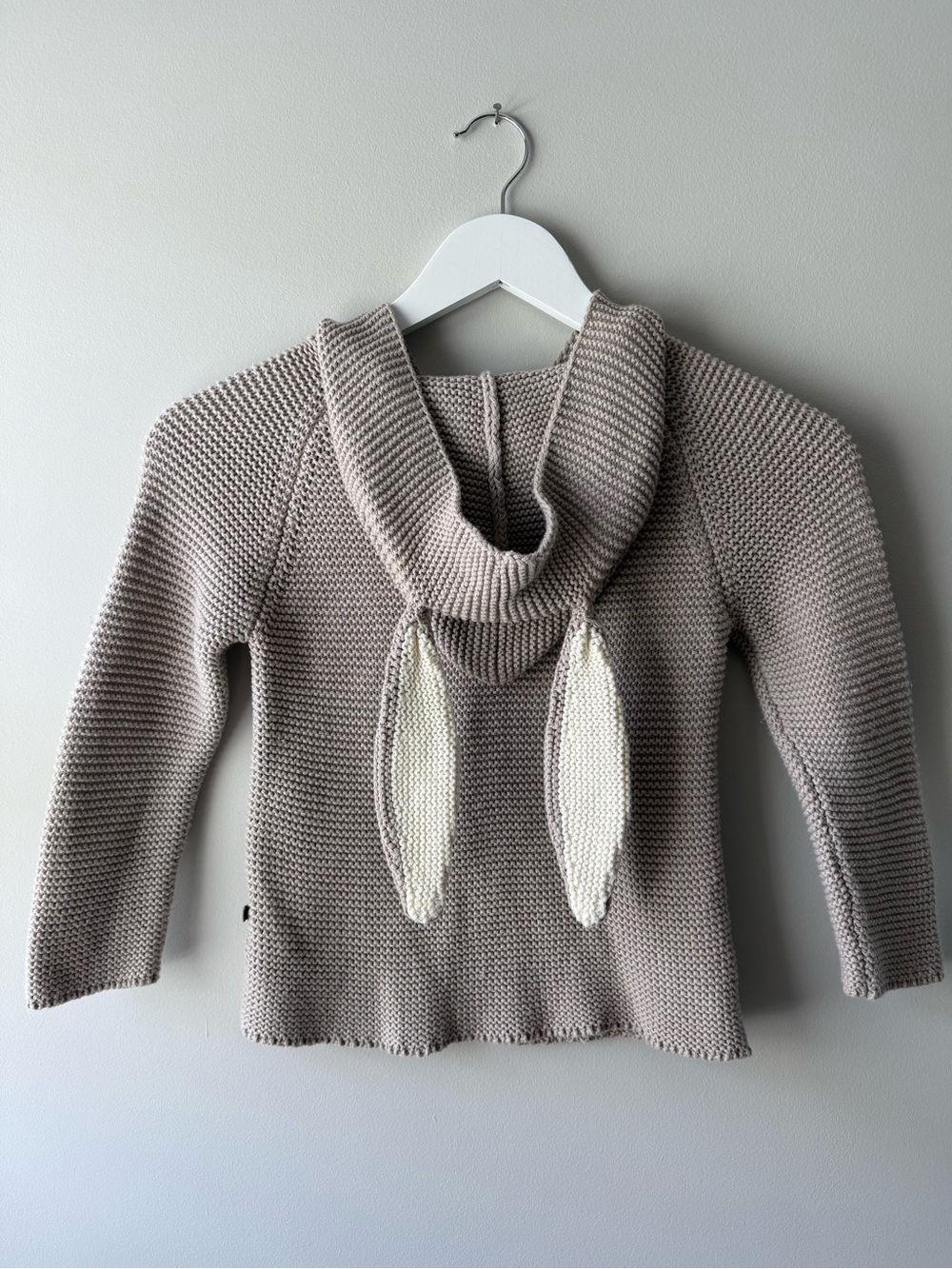 Oeuf Bunny Ear Hooded Knit Sweater